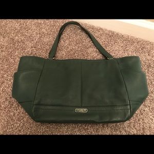 Green coach tote